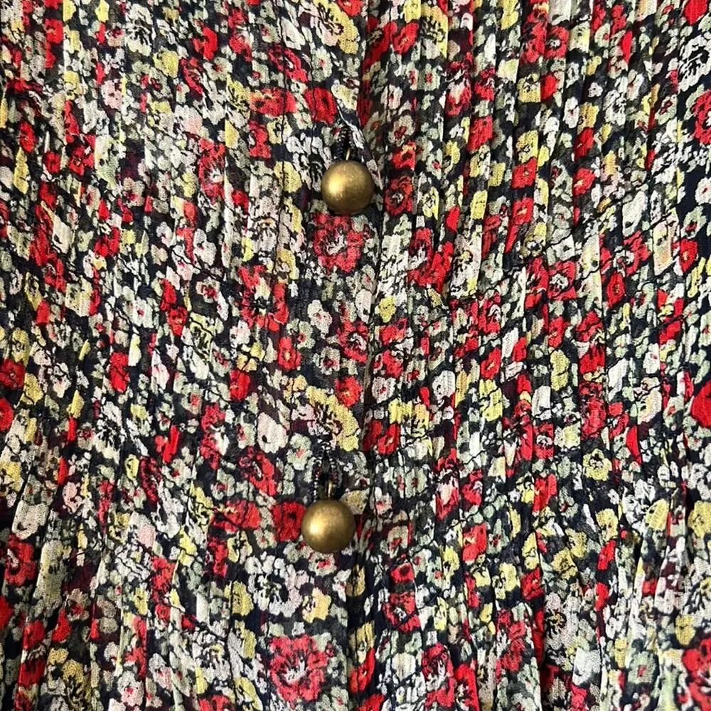 Juicy Couture Silk Felicity Floral Mini Dress in Cherry Size 0 NWT